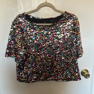 Sequin cropped top